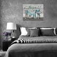 thumbnail image 6 of Farmhouse Flower Bathroom Decor Wall Art Rustic Floral Pictures Hummingbird Decor Flower Canvas Painting Flower Decorations Framed Artwork for Bathroom Kitchen Bedroom 16"x12", 6 of 6