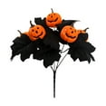 thumbnail image 2 of 2 piezas de hojas de arce artificiales para Halloween, hojas de arce de seda, ramos de otoño para plantas artificiales, arreglos florales otoñales, decoración de Halloween, hojas de arce y calabazas., 2 of 7