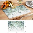 thumbnail image 6 of Sage Green Eucalyptus Leaves Placemats Set of 4 Green Leaf Place Mats Table Mats Kitchen Dining Home Outdoor Party Table Decoration, 6 of 9