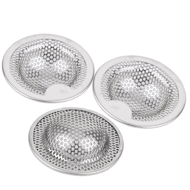 Easy to Clean Stainless Steel Anti-clogging 3Pcs Kitchen Strainer, Kitchen Filters, for Kitchen, Bathroom,Toilet L,M,S