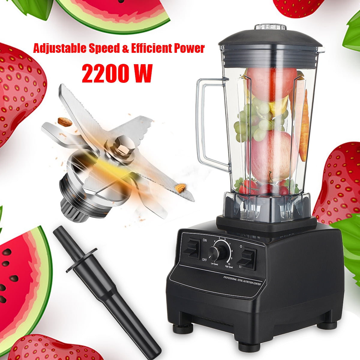 Commercial Electric High Speed Blender Mixer Kitchen Ice Juicer Machine Kit 