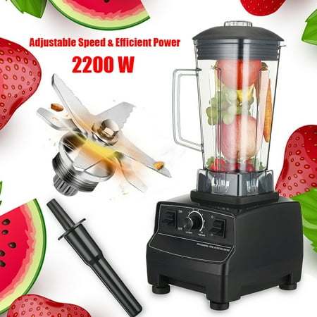 2200W Multi-Function Electric 10 Adjustable Variable Speed Fruit Juicer Extractor Blender Smoothies Ice Maker Mixer Food Processor Heavy Duty Home Kitchen 3 HP Motor 6