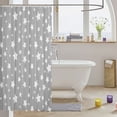 thumbnail image 3 of Manfei Modern Stars Shower Curtain 72Wx78L,Cartoon Galaxy Theme Bath Curtain,Gray White, 3 of 5