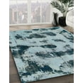thumbnail image 3 of Ahgly Company Machine Washable Indoor Square Abstract Greenish Blue Green Area Rugs, 7' Square, 3 of 7