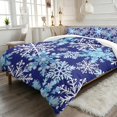 thumbnail image 2 of Yspwyqan Winter Blue Snowflake 3 Piece Bedding Set Full, Soft Breathable Bed Set for Winter Holiday Bedroom Decor, Includes 1 Quilt Cover and 2 Pillow Shams, 2 of 7