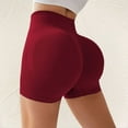 thumbnail image 3 of IDALL Womens Shorts Workout Shorts Women Workout Impact Shorts 4.5" Scrunch Butt Lifting Gym Shorts Seamless Booty Biker Shorts Gym Clothes Yoga Shorts Red XS, 3 of 5