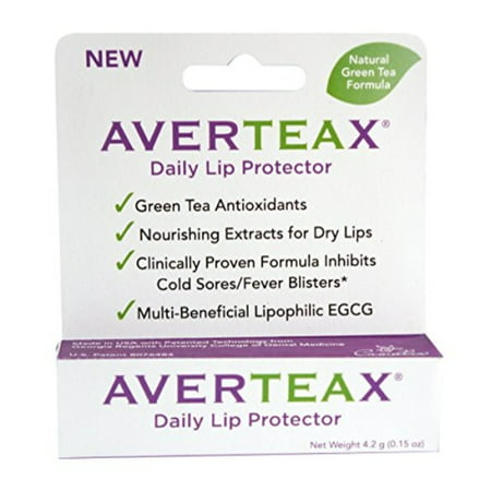 averteax daily lip protector, nourishing extract for dry lips, and clinically proven formula inhibits cold sores/fever (Best Way To Treat A Fever Blister On Lip)
