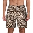 thumbnail image 2 of Picia Leopard Print-2 pattern Mens Swim Trunks with Compression Liner Stretch Beach Shorts Quick Dry with Zipper Pockets No-Chafing Board Shorts-Large, 2 of 9