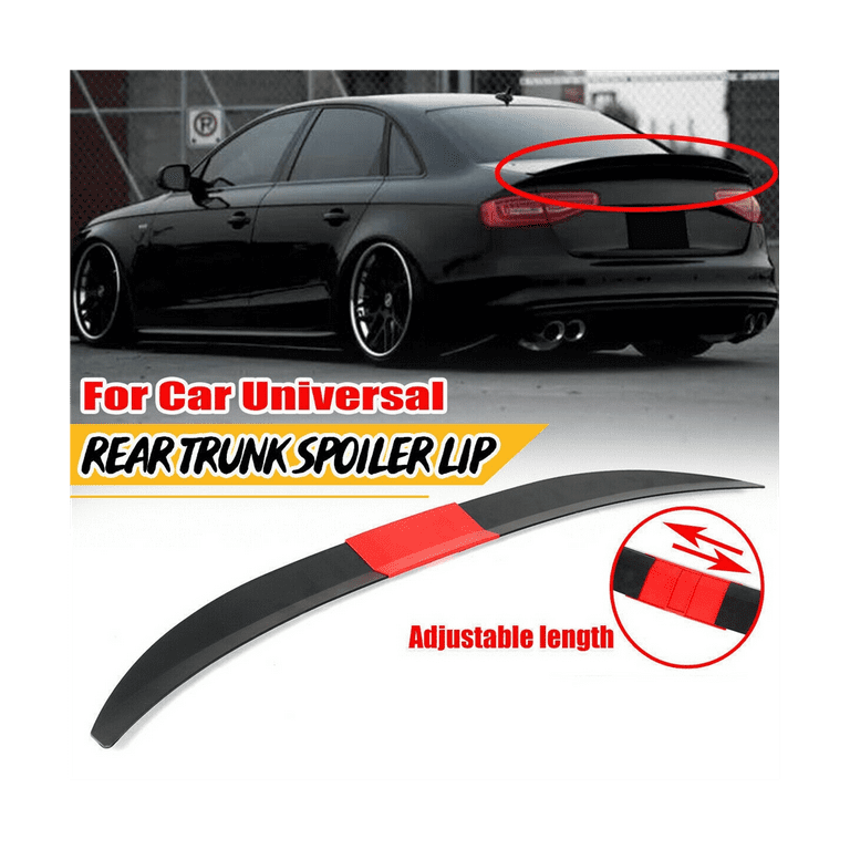 Universal Car Spoiler, Adjustable Rear Trunk Spoiler Lip Roof Tail Wing  Accessories, Black+Red 