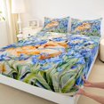 thumbnail image 3 of Homewish Wild Fox Queen Sheet Sets,Jungle Animal Flat Sheet,Rustic Flower Lavender Queen Fitted Sheet For Girls Teens,Super Cozy Room Decor,4 Pieces, 3 of 7