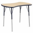 thumbnail image 2 of ECR4Kids Collaborative Bowtie Premium Thermo-Fused Adjustable Activity Table Maple/Maple/Navy - Toddler Ball, 2 of 4