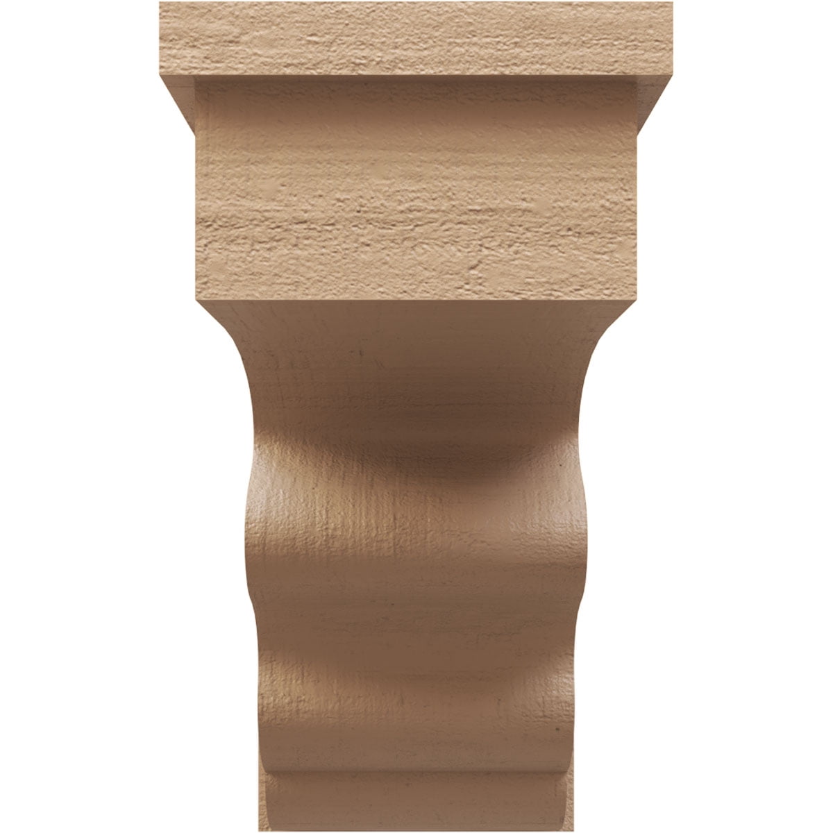 8"W x 24"D x 16"H Classic Highland Rough Cedar Woodgrain TimberThane Corbel, Primed Tan