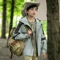 thumbnail image 4 of Kids Jackets Boys Kids Windproof Coat Lightweight Windproof Outdoor Sports Jacket Boys Winter Coat Grey 13 Years-14 Years, 4 of 7
