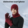 thumbnail image 3 of CSChome Hat Scarf Gloves Set Winter Hat Scarf Set - Unisex Thick Warm Elastic Non-Slip Touch Screen Cozy Windproof, 3 of 7