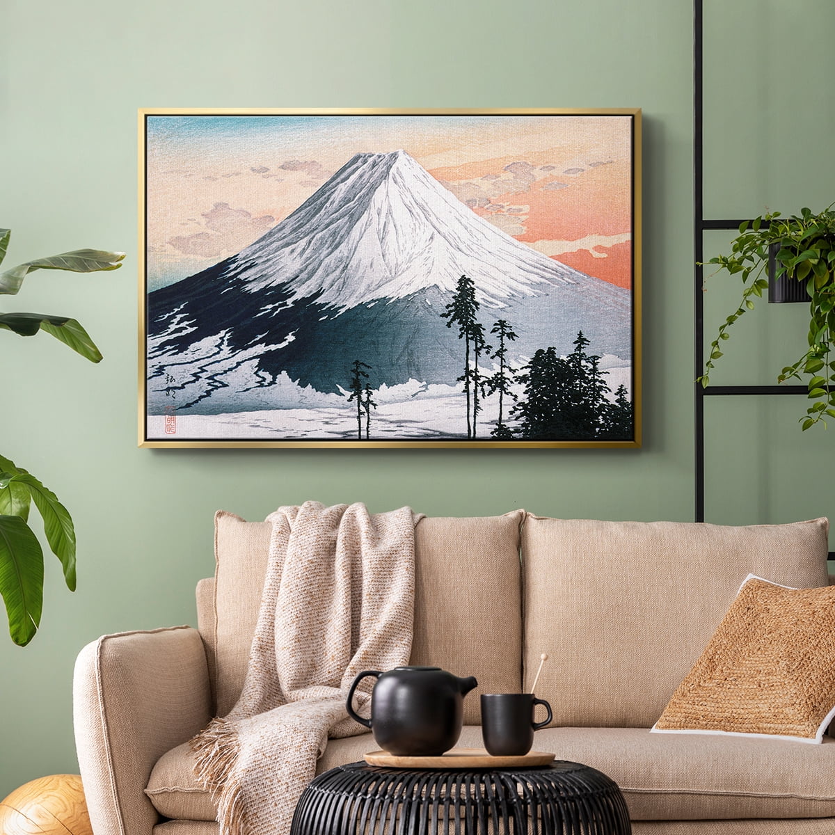 Vintage Landscape-CCXCVI By Wexford Home Framed in Gold Wood Gallery Wrapped Canvas 27 in. x 41 in.