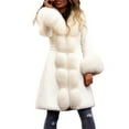 thumbnail image 4 of Faux Jacket For Mid Long Coat Winter Warm Thick Soft Pile Elegant Outerwear Fashionable Style Outwear, 4 of 6