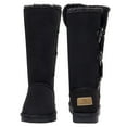 CAMEL Winter Tall Boots for Women Snow Boot Button Fashion Black Boots