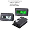 thumbnail image 4 of Medidor de capacidad de batería de 3 piezas 12V-84V Pantalla LCD Indicador de porcentaje Probador de voltaje Adecuado para motocicleta RV Marina Barco, 4 of 5
