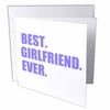 Purple Best Girlfriend Ever text - anniversary valentines day gift 1 Greeting Card with envelope gc-179721-5