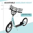 thumbnail image 3 of Adjustable Blue Kick Scooter for Ages 5+ – 16” Inflatable Wheel, Steel Frame, Dual Brakes, Outdoor & Indoor Ride-On Toy – Durable & Stable Design, 3 of 7