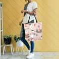 thumbnail image 4 of FORMRS Womens Canvas Tote Bag with Zipper Inner Pocket Shoulder Handbag, Christmas Snowman, 4 of 7
