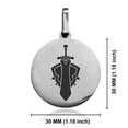 thumbnail image 2 of Stainless Steel Warrior Fantasy Class Round Medallion Keychain Circle Ring, 2 of 2