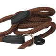 thumbnail image 4 of Dogs My Love Nylon Rope Slip Dog Lead Adjustable Collar and Leash 6ft Long (Small: 1/4" (6mm), Brown), 4 of 4