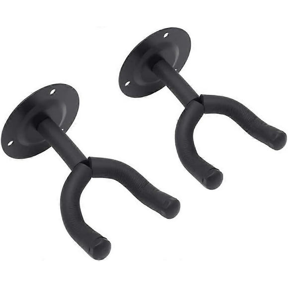 2 pcs Hanger and guitar wall mount, with screws, guitar hook, for acoustic, bass, electric guitar, mandolin, banjo and ukulele, etc.