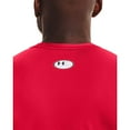 thumbnail image 4 of Under Armour T-Shirt Sans Manches Compression Armure HeatGear pour Hommes, Rouge (600)/blanc, Moyen Haut, 4 of 6