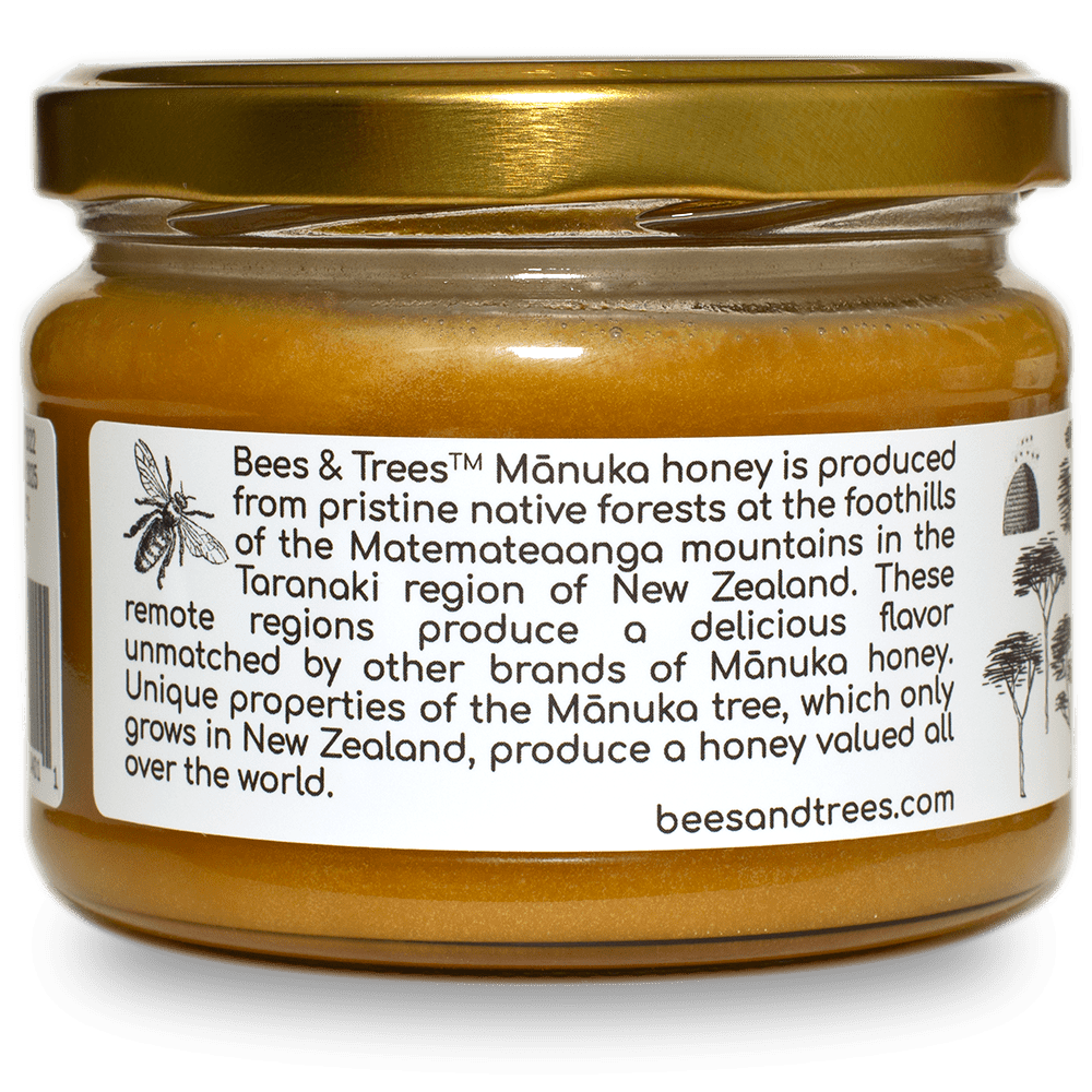 Bees & Trees Manuka Honey 830+MGO, 100% Raw Natural New Zealand Honey