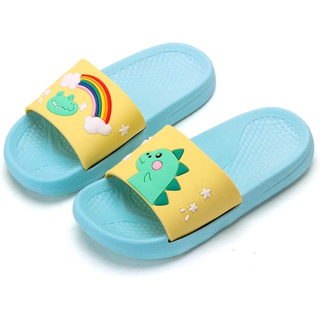 Boys & Girls Sandals Slippers Dinosaur Summer Non-slip Soft Swimming Pool Outdoor Beach Indoor Bathroom Bathing Shower Kids Water Shoesactual Shoe Len
