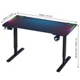 thumbnail image 5 of Student Computer Desks, 56in Gaming Desk, 3 Levels Electric Lift Standing Desk, Ergonomic Computer Game Table with Colorful Light Strip,Height Adjustable PC Workstation Desk,Home Office Stand Up Desk, 5 of 7