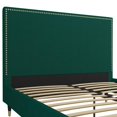 CosmoLiving by Cosmopolitan Audrey Upholstered Bed, Emerald Green