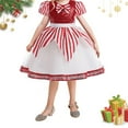 thumbnail image 2 of LIJCC Girls Toddler Sequins Puff Sleeve Christmas Party Dress Kids Tutu Dress - Christmas Candy Cane Party Princess Pageant Ball Gown Tulle Sundress, 2 of 7