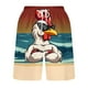 thumbnail image 2 of Mens Pantalones Cortos Atléticos Llama Impresión Especial Gallo, Pantalones Cortos de Playa Casual Pantalones para Hombres, 2 of 5