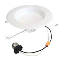 Pack of (4) 14 Watt Adjustable 5/6'' Integrated LED Recessed Downlight with E26 Quick Connect Adaptor  3000K Soft White Light  1100 Lumens