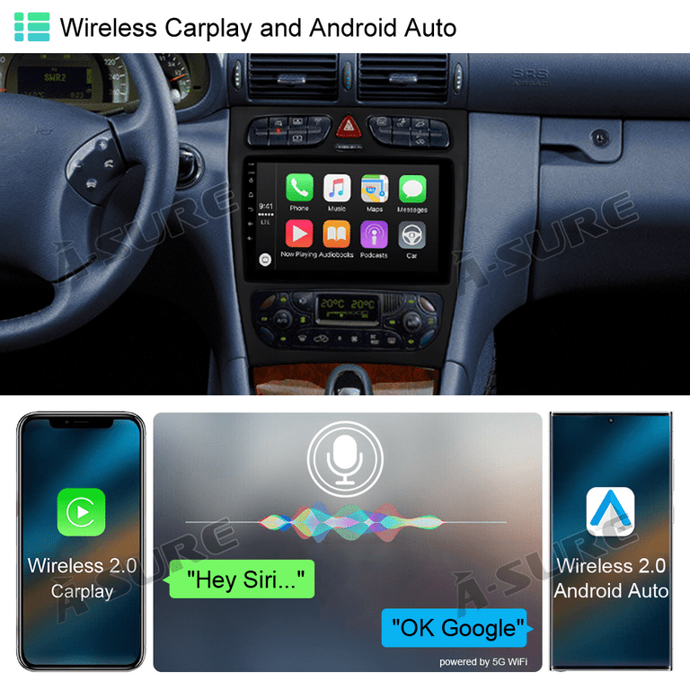 Android 14 Car Stereo Radio For Mercedes-Benz C320 C230 2000-2004