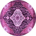 thumbnail image 1 of Ahgly Company Indoor Round Persian Purple Traditional Area Rugs, 6' Round, 1 of 4