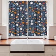 thumbnail image 2 of Ambesonne Sport Kitchen Curtains, Dark Silhouette Backdrop, 55"x45", Dark Blue Multicolor, 2 of 3