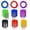 Assorted Color, variant on Pack of 36 Colorful Spring Spiral Wrist Coil Key Chain, Wristband Key Ring