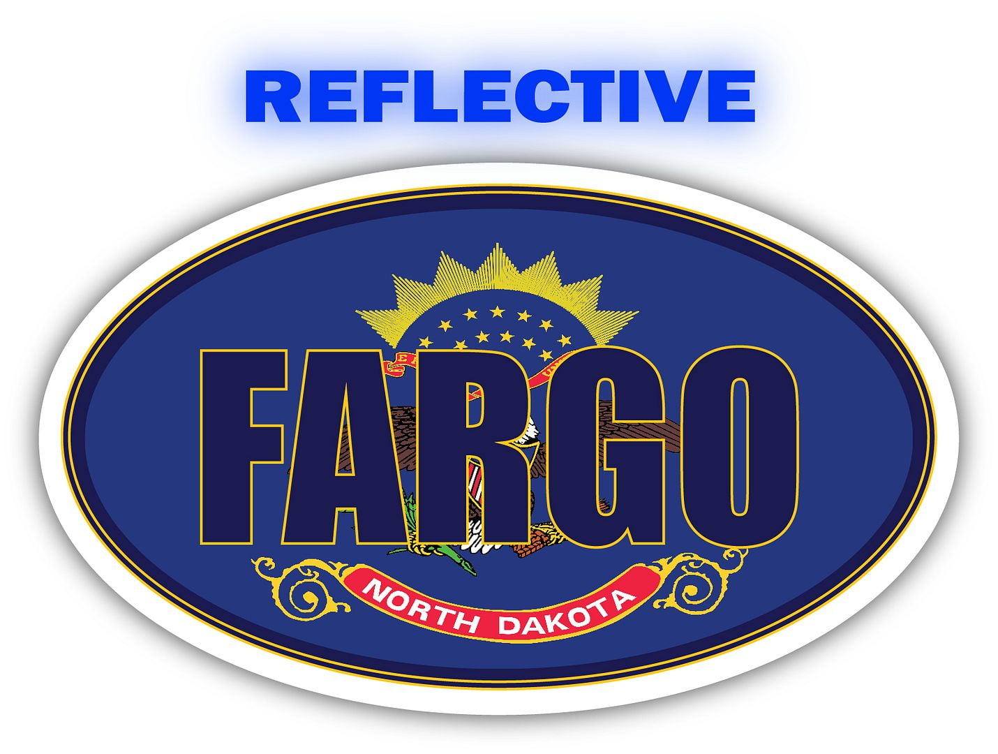 Fargo City North Dakota State Flag | ND Flag Cass County Oval State