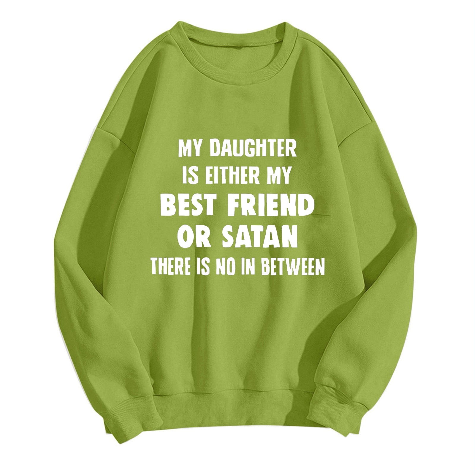 Ladies Fashion Casual Solid Color Loose Long Sleeved Letter Printed Round Neck Hoodie Cat Sweatshirts for Women Dressy Zipper Sweatshirts Women Sweatshirts Women Hoodies plus Size Women 5x Pretty
