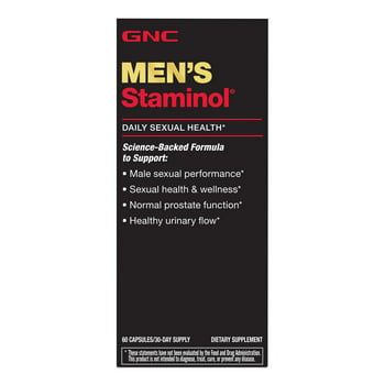 GNC Men's Staminol Sexual Health Formula, 60 Capsules, Supports Male Sexual Performance