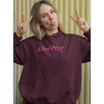 thumbnail image 2 of Mummy. Pink Lettering Hoodie Women -Image by Shutterstock, Female 5X-Large, 2 of 4