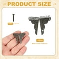 thumbnail image 2 of 4Pcs Vintage Brass Corner Protector 1 Inch Triangle Safety Guards Metal Corner Protector (Oxidized Teal), 2 of 7