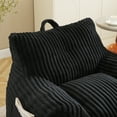 thumbnail image 3 of Jopath Giant Bean Bag Chair,Giant Plush Bean Bag Chair For Adults With Armrests And Footstool,Cozy Fluffy Cloud Mini Couch For Living Room, Bedroom & Dorm Black, 3 of 8
