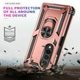 thumbnail image 3 of Jiahe Cover For Samsung Galaxy Z Fold4,Magnetic Armor Shockproof Metal Rotating Ring Stand Hard PC Case Cover,Rosegold, 3 of 7