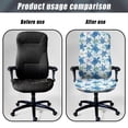 thumbnail image 4 of FKELYI Coral Blue Turtle Starfish Print Office Chair Cover Computer Chair Covers Removable Chair Protector Slipcover Stretch Fabric Boss Chair Covers for Home Office, Large, 4 of 6