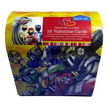 Power Rangers Valentines Day Light Up Mailbox - Comes with 32 Valentines