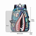 thumbnail image 3 of Shark Print Waterproof Laptop Backpack with USB Port, Large Capacity Casual Bag for Travel, School & Daily Use, 3 of 6